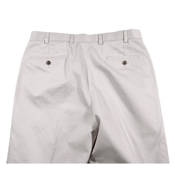 Brooks Brothers Mens Pants Beige 100% Cotton Lightweight Flat Front Chinos 34x27 - Picture 5 of 8